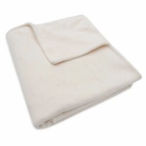 Jollein. Blanket Cot / κουβέρτα 100x150cm Cosy Knit - Ivory/Velvet