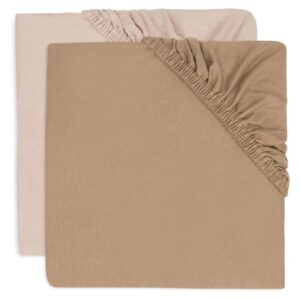 Ollie bebe Jollein Fitted Sheet Jersey 40/50x80/90cm - Wild Rose/Biscuit - 2 Pack