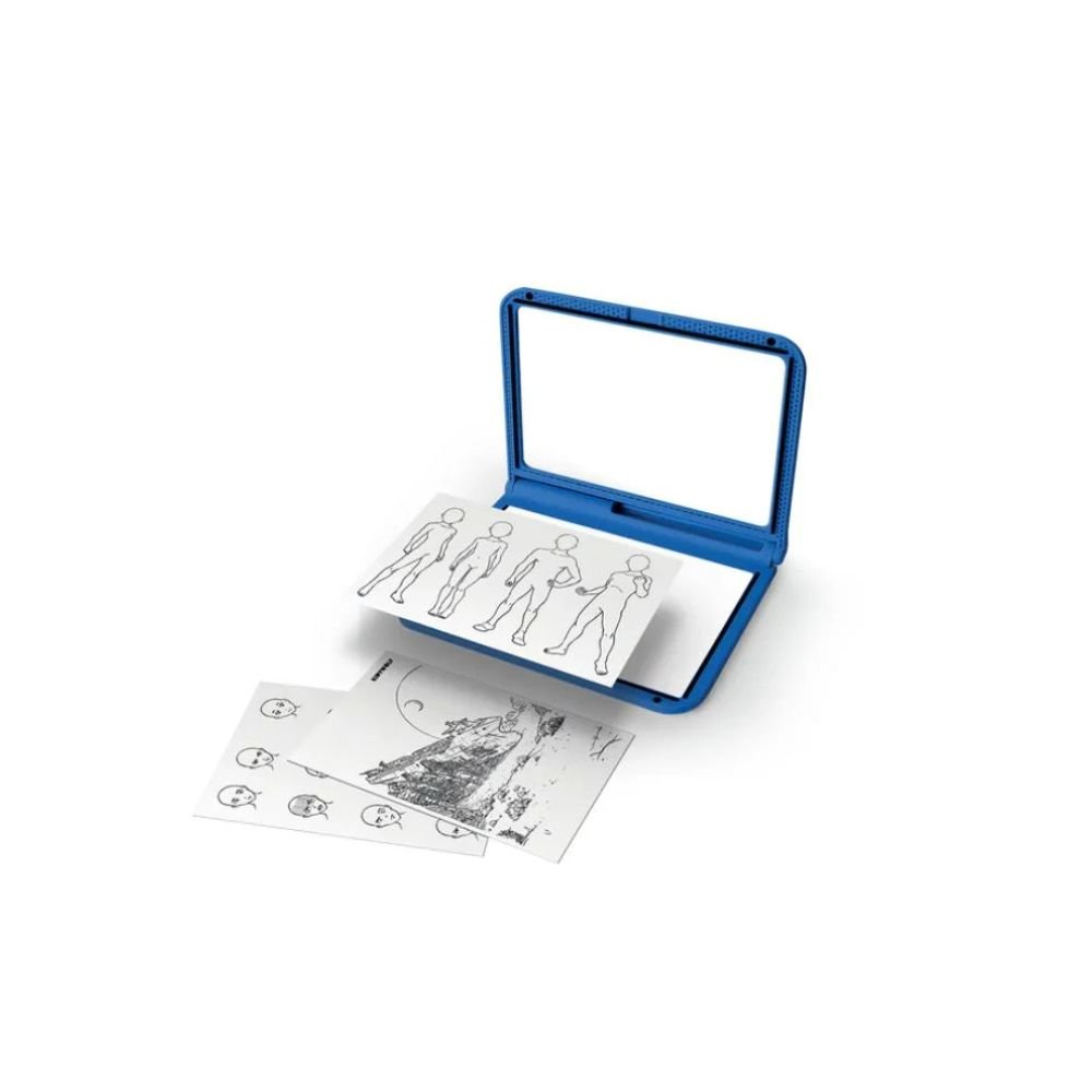 KIDYWOLF: Tablet ζωγραφικής με φως, 2 όψεων με οθόνη LΕD & μαυροπίνακα- Σχέδιο Χαρακτήρες Manga - Image 9