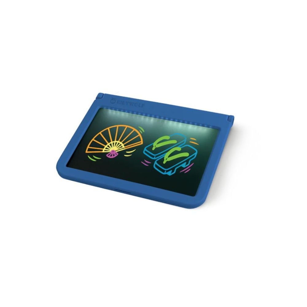 KIDYWOLF: Tablet ζωγραφικής με φως, 2 όψεων με οθόνη LΕD & μαυροπίνακα- Σχέδιο Χαρακτήρες Manga - Image 11