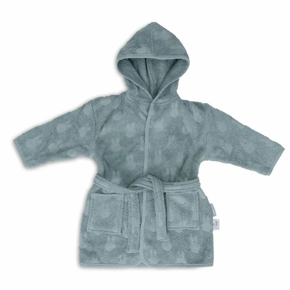 Jollein. Bathrobe Terry / Παιδικό Μπουρνούζι Πετσετέ (12–24 μηνών) - Miffy Jacquard -Sea Green