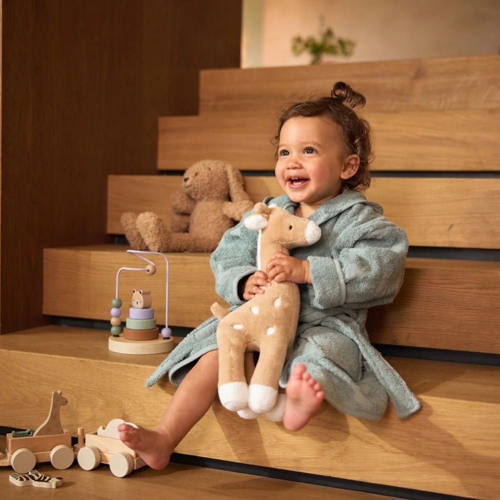 Jollein. Bathrobe Terry / Παιδικό Μπουρνούζι Πετσετέ (12–24 μηνών) - Miffy Jacquard -Sea Green - Image 2