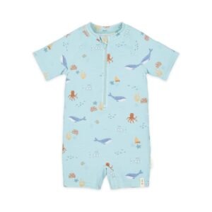 Ollie bebe LITTLE DUTCH. Ολόσωμο κοντομάνικο μαγιό Ocean Friends