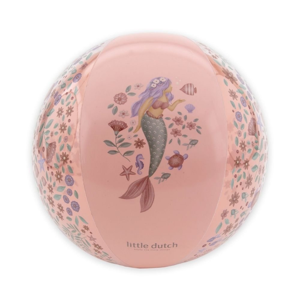 Ollie bebe LITTLE DUTCH. Μπάλα παραλίας Dreamy Mermaid Ροζ (35 εκ.)