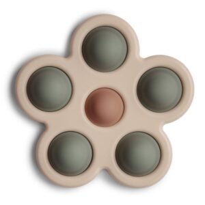 Mushie Flower Press Toy | Παιχνίδι Πίεσης σε Σχήμα Λουλουδιού - green