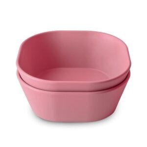 Mushie Square Dinner Bowl | Τετράγωνο Μπολ Φαγητού - Dusty Rose