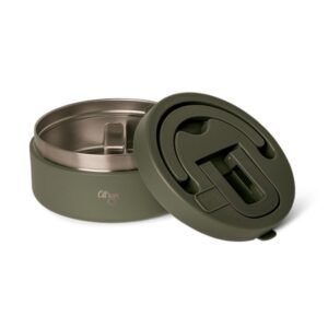 Ollie bebe CITRON Triple Wall Insulated Food Jar 400ml with Divider - Khaki Green