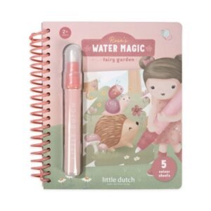 Ollie bebe LITTLE DUTCH. Βιβλίο ζωγραφικής Water reveal Rosa Fairy Garden
