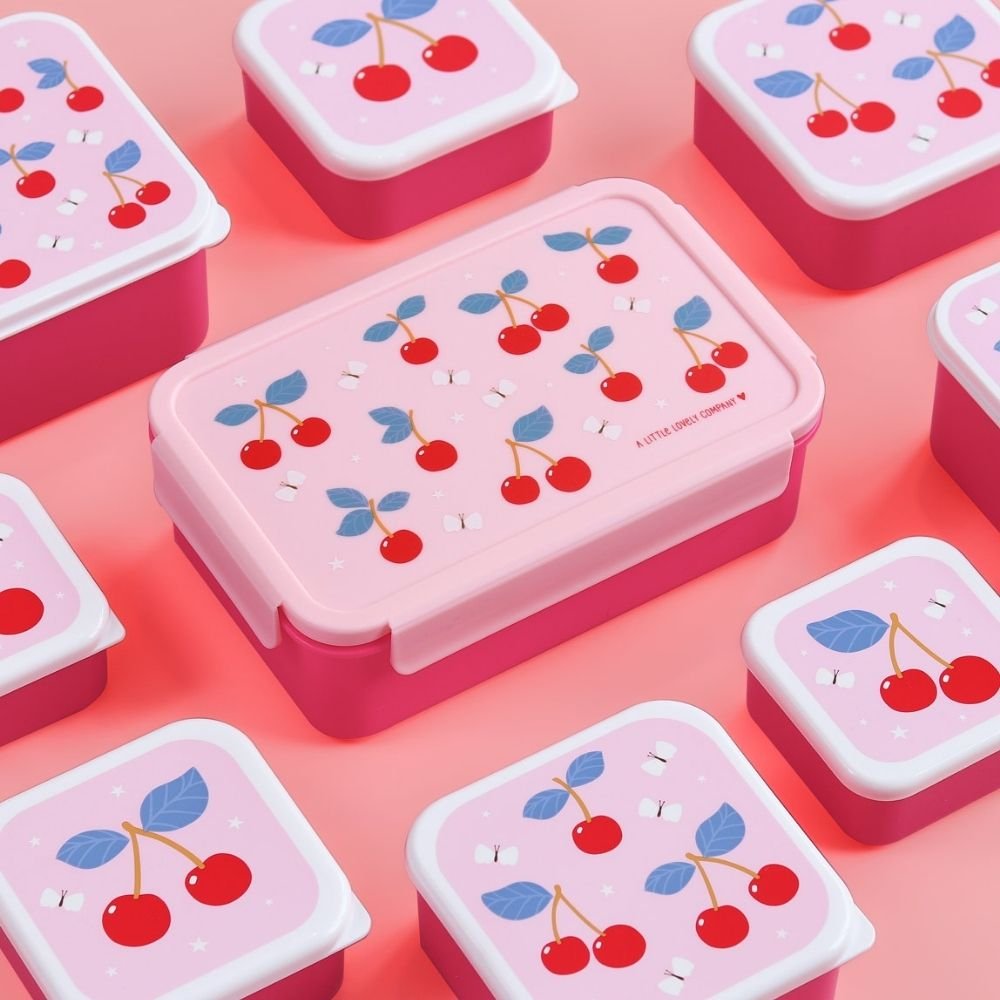 A little lovely company: Δοχείο φαγητού Bento με χωρίσματα- 1,2 L- Cherries - Image 2