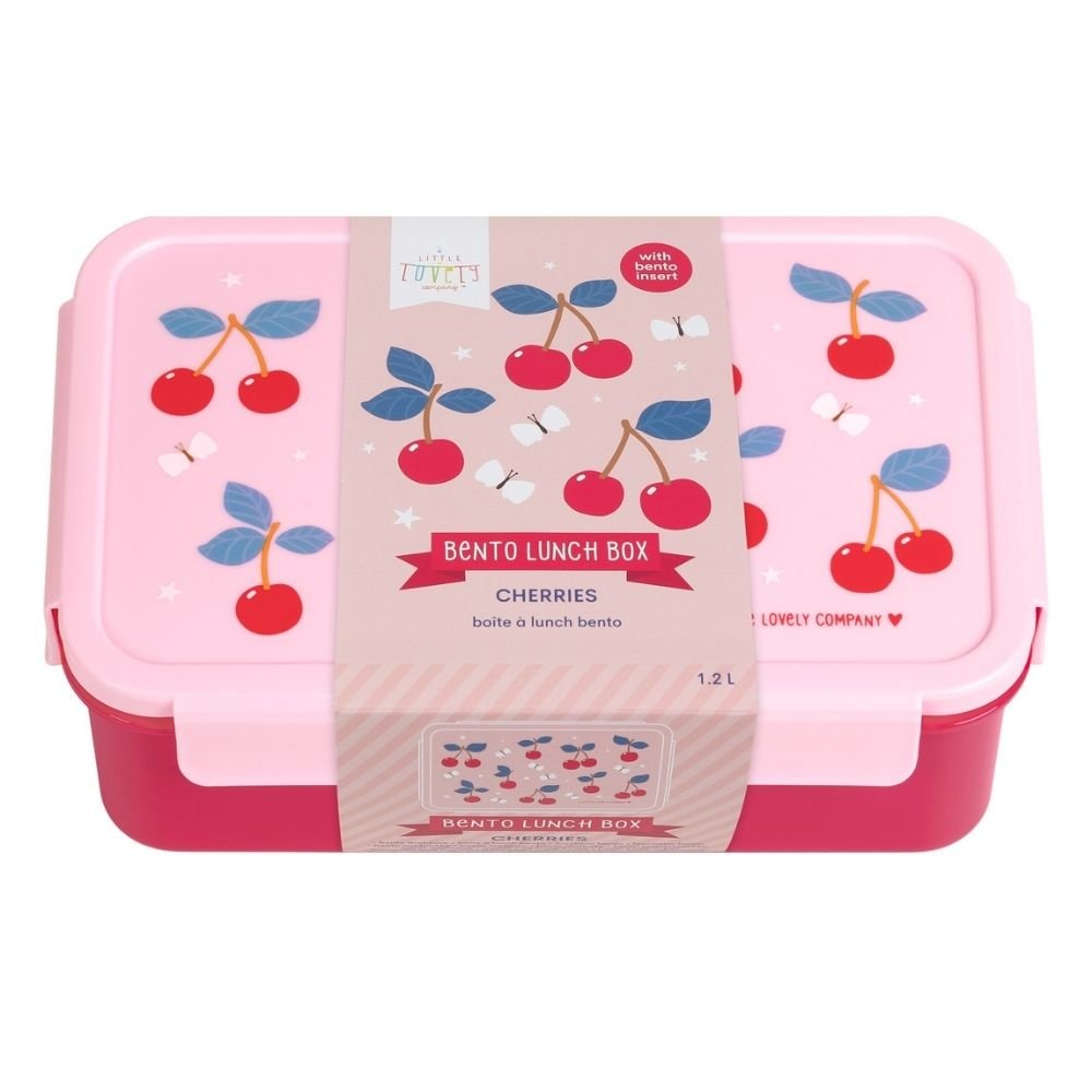 A little lovely company: Δοχείο φαγητού Bento με χωρίσματα- 1,2 L- Cherries - Image 3