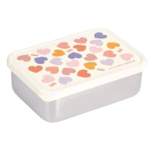 Ollie bebe A little lovely company: Δοχείο φαγητού από ανοξείδωτο ατσάλι 900ml-Hearts