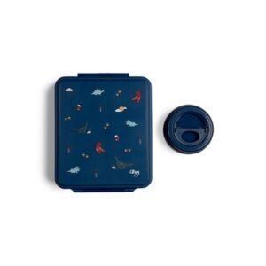 Ollie bebe CITRON Stainless Steel Nesting Stackable Lunchbox - Dino