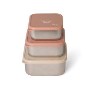 28 Ollie bebe CITRON Stainless Steel Nesting Stackable Lunchbox - Ballerina