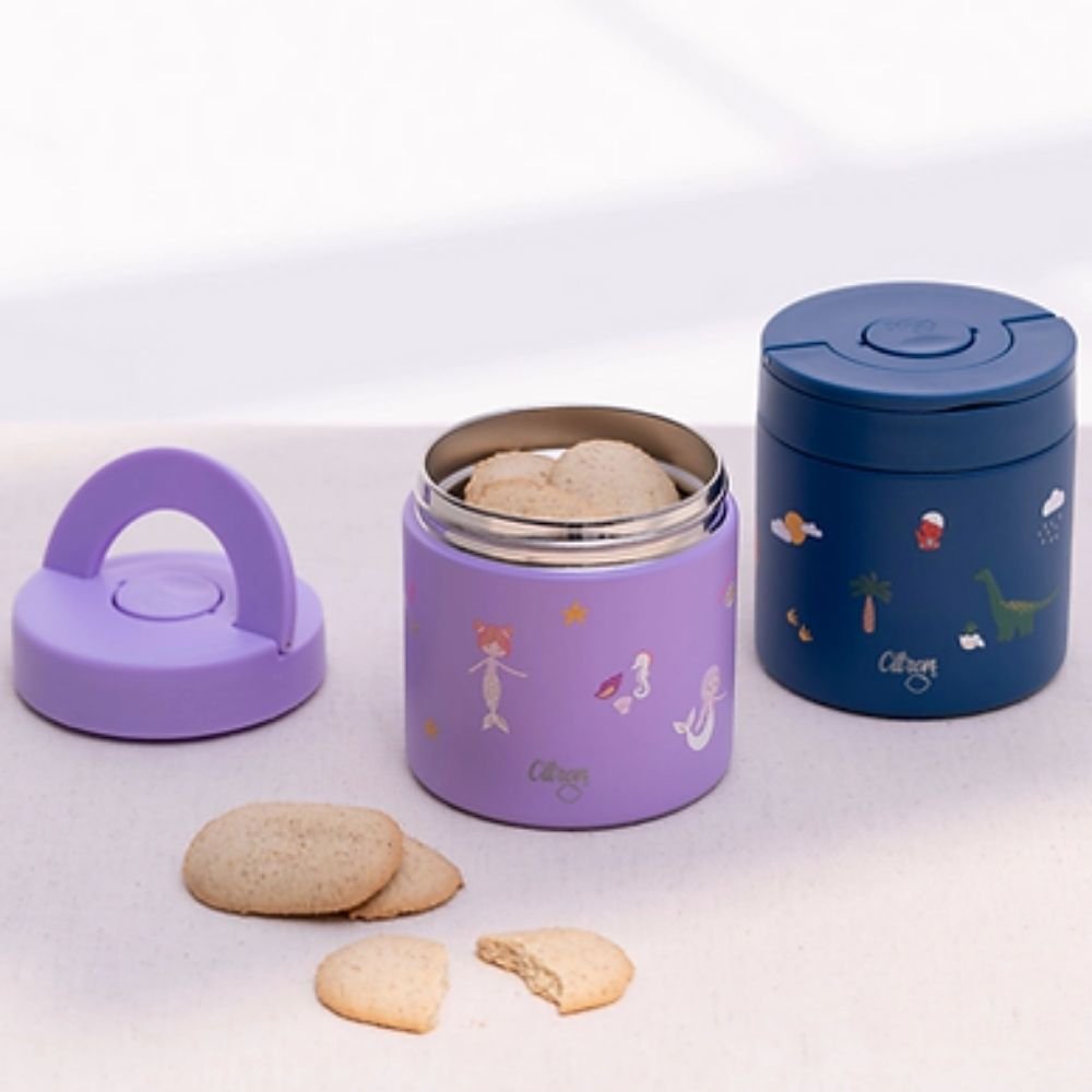 Citron Insulated Food Jar 350ml / Θερμός Φαγητού 350ml – Blue Dino - Image 2