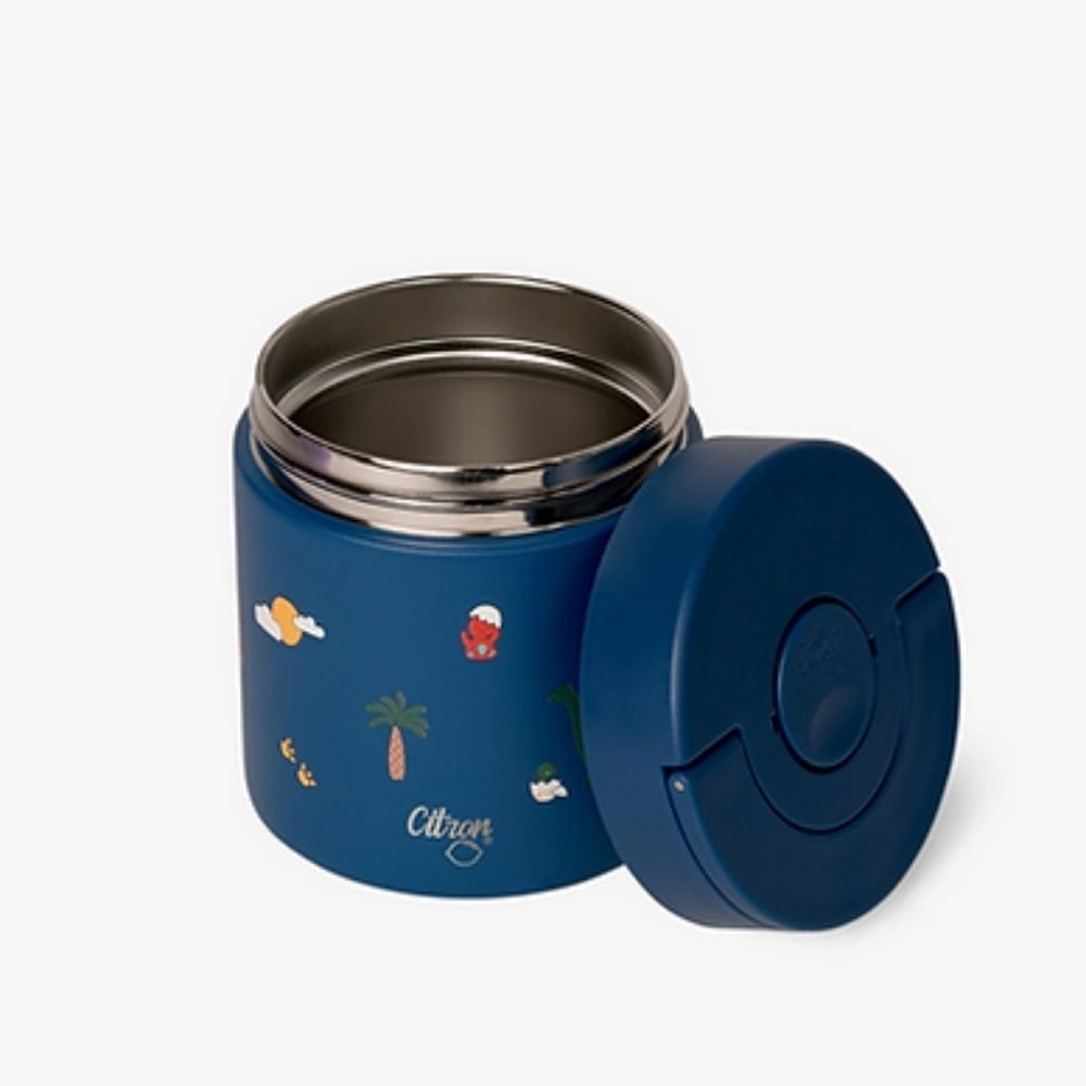 Citron Insulated Food Jar 350ml / Θερμός Φαγητού 350ml – Blue Dino - Image 4