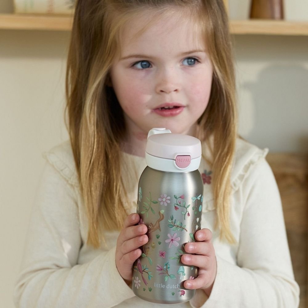 LITTLE DUTCH. Ανοξείδωτο μπουκάλι flip-up campus 600 ml - Fairy Wonders - Image 3