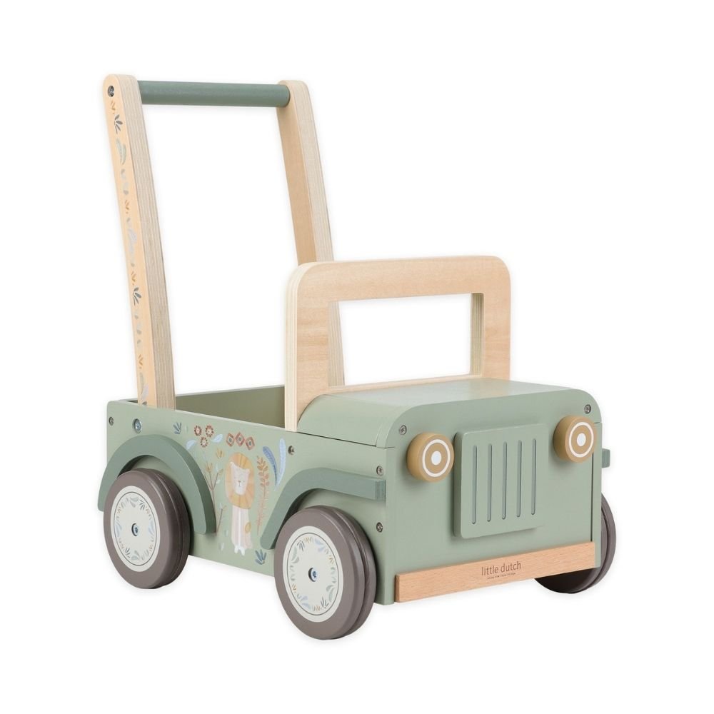 Ollie bebe LITTLE DUTCH. Ξύλινο συρόμενο καρότσι-αυτοκινητάκι Safari Friends FSC