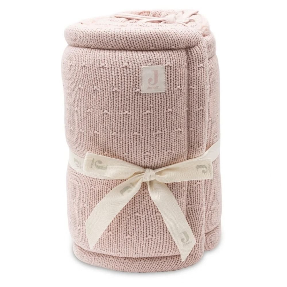 Jollein. Playpen bumper / προστατευτικό κρεβατιού 180x30cm Sprinkle Knit - Silk Rose - Image 2