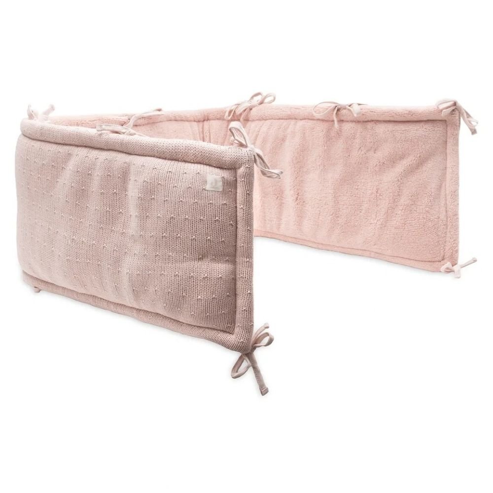 Jollein. Playpen bumper / προστατευτικό κρεβατιού 180x30cm Sprinkle Knit - Silk Rose