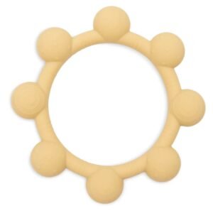 Ollie bebe Jollein. Teething Ring Silicone / Μασητικό Δαχτυλίδι Σιλικόνης – Sun – Vanilla