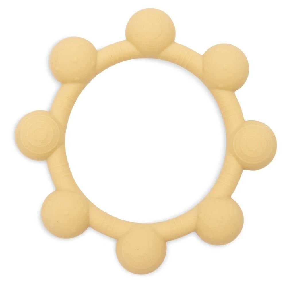 Ollie bebe Jollein. Teething Ring Silicone / Μασητικό Δαχτυλίδι Σιλικόνης – Sun – Vanilla