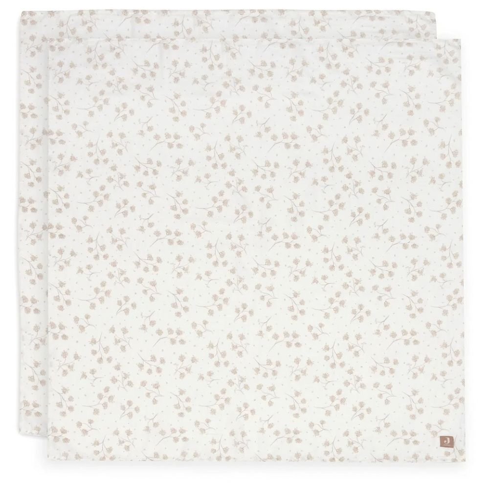 Ollie bebe Jollein. Swaddle Muslin / Μουσελίνα Αγκαλιάς Twinkling – 115×115 cm – Leafy Dreams – Σετ 2 Τεμαχίων