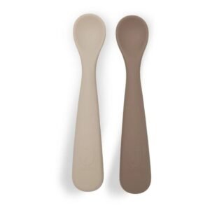 Ollie bebe Jollein. Spoon Silicone / Κουτάλια Σιλικόνης – Natural Shades – 2 Τεμάχια