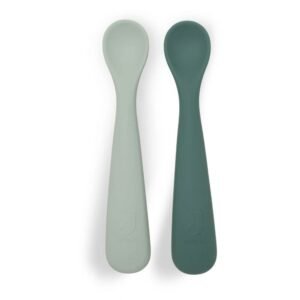 Ollie bebe Jollein. Spoon Silicone / Κουτάλια Σιλικόνης – Jade Shades – 2 Τεμάχια