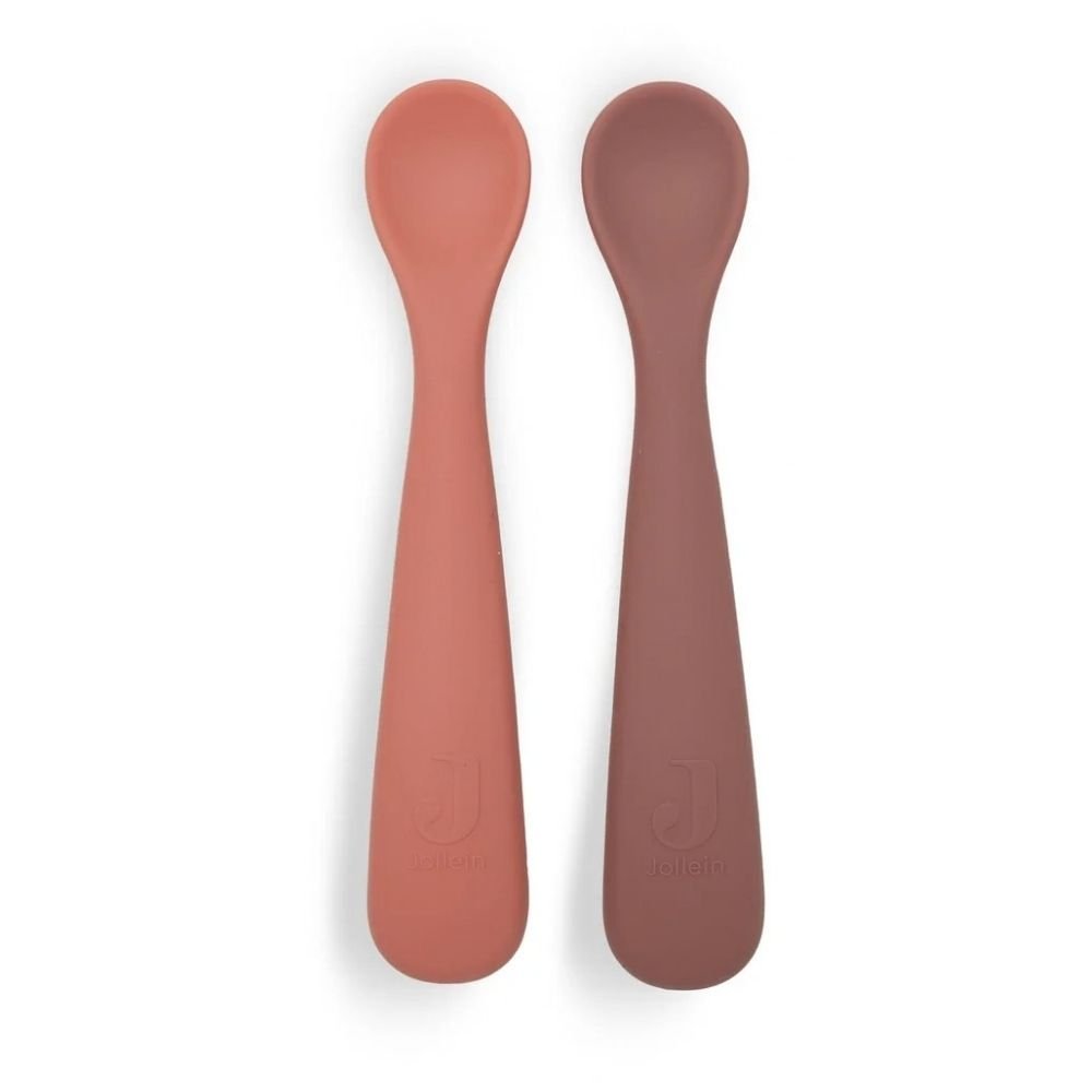 Ollie bebe Jollein. Spoon Silicone / Κουτάλια Σιλικόνης – Blush Shades – 2 Τεμάχια