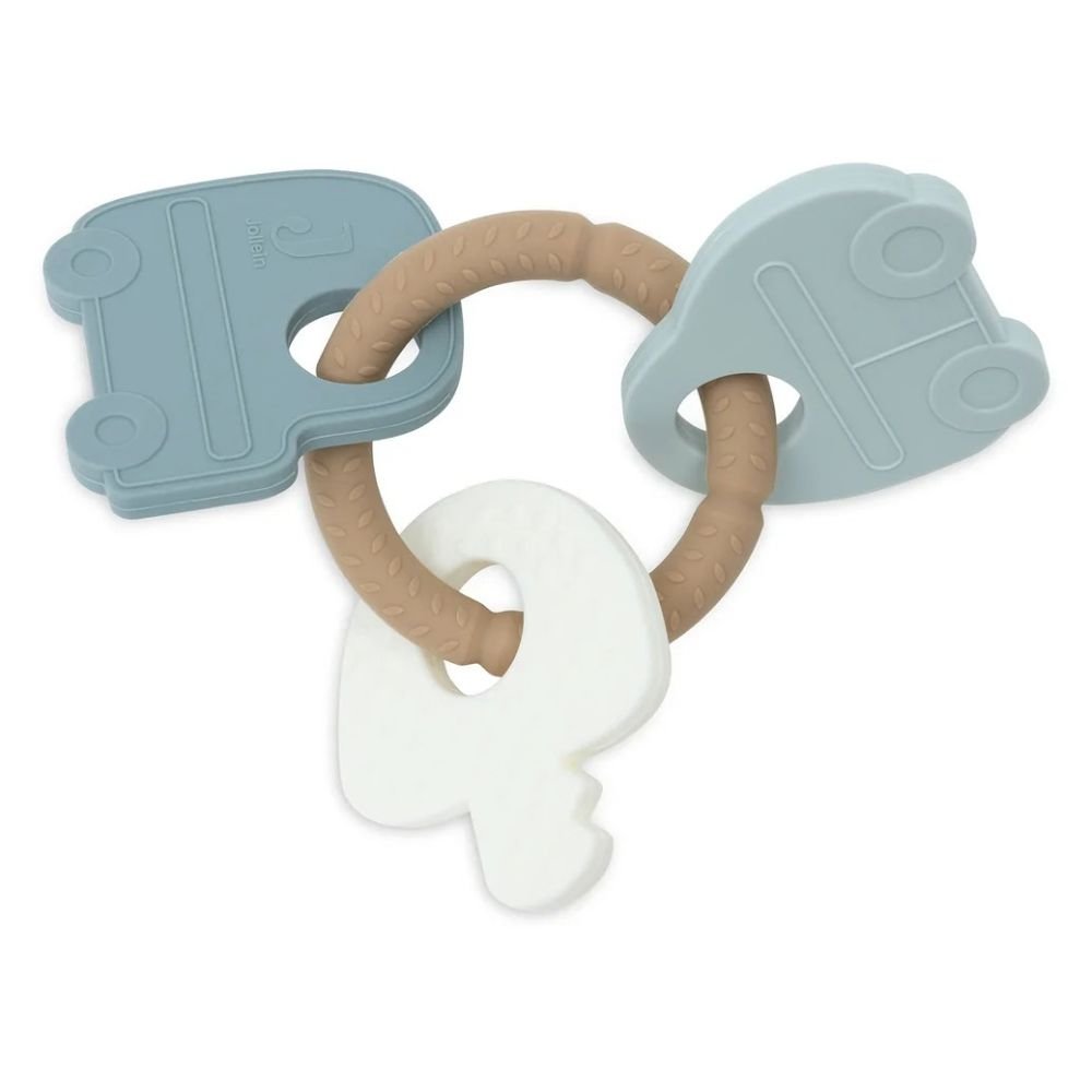 Jollein. Silicone Teething Ring Keychain / Μασητικό Δαχτυλίδι Σιλικόνης με Μπρελόκ – On The Go - Image 2
