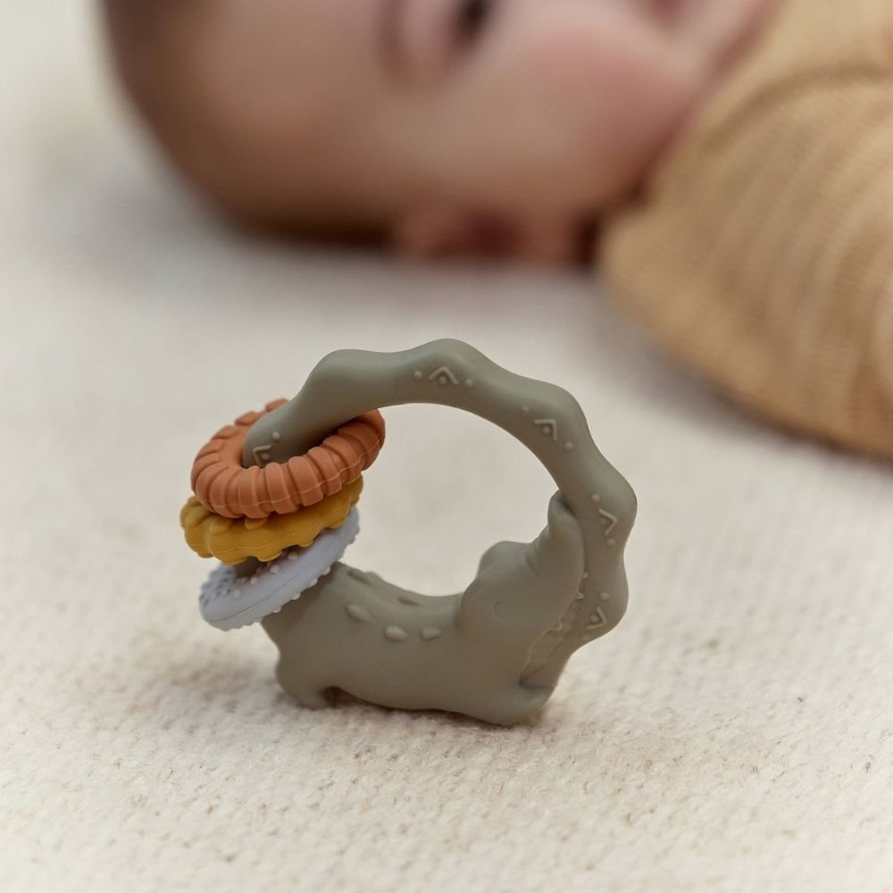 LITTLE DUTCH. Μασητικό σιλικόνης κροκοδειλάκι Safari - Image 4