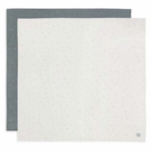 Ollie bebe Jollein. Swaddle Muslin / Μουσελίνα Αγκαλιάς Twinkling – 115×115 cm – Sea Green – Σετ 2 Τεμαχίων