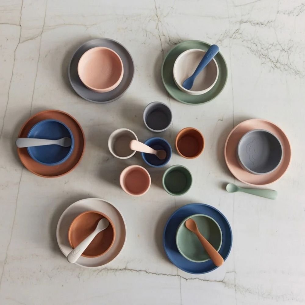 Jollein. Children's Dinner Set Silicone / Σετ Φαγητού Σιλικόνης για Παιδιά – Nougat – 4 Τεμάχια - Image 3
