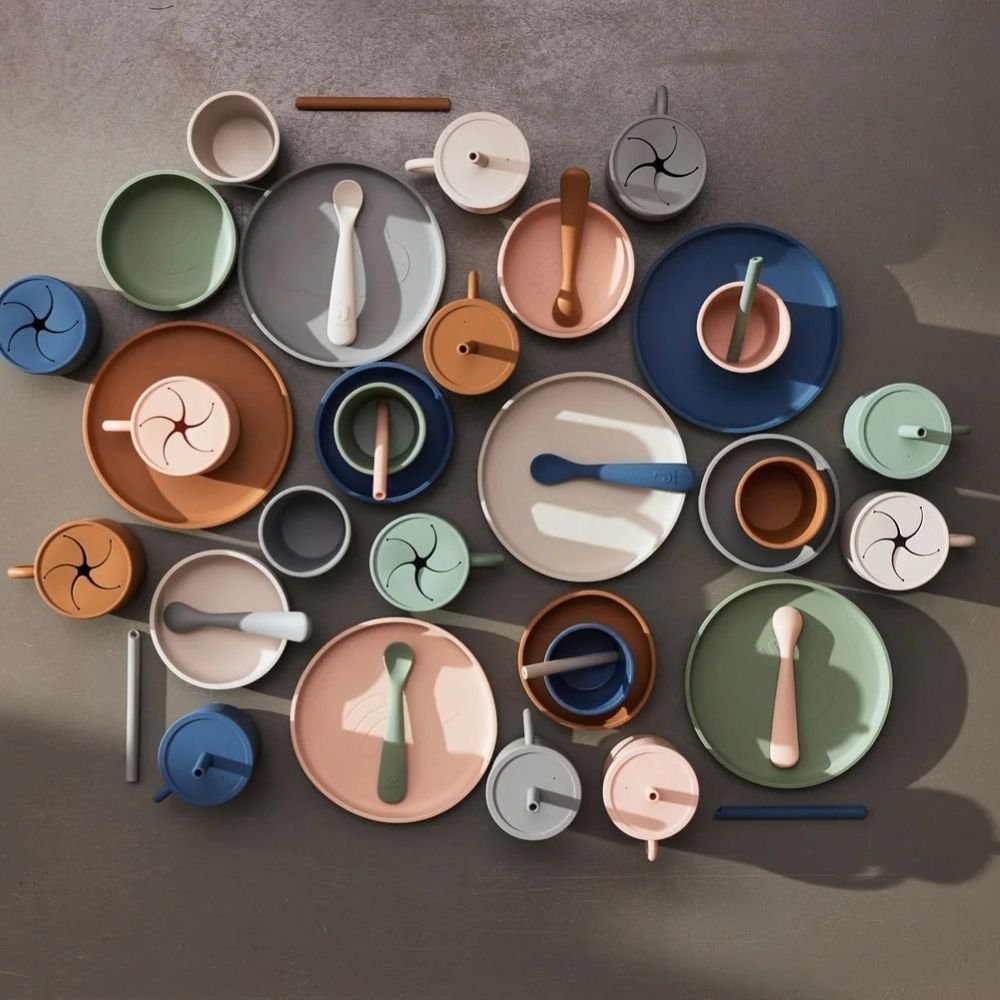 Jollein. Children's Dinner Set Silicone / Σετ Φαγητού Σιλικόνης για Παιδιά – Nougat – 4 Τεμάχια - Image 2