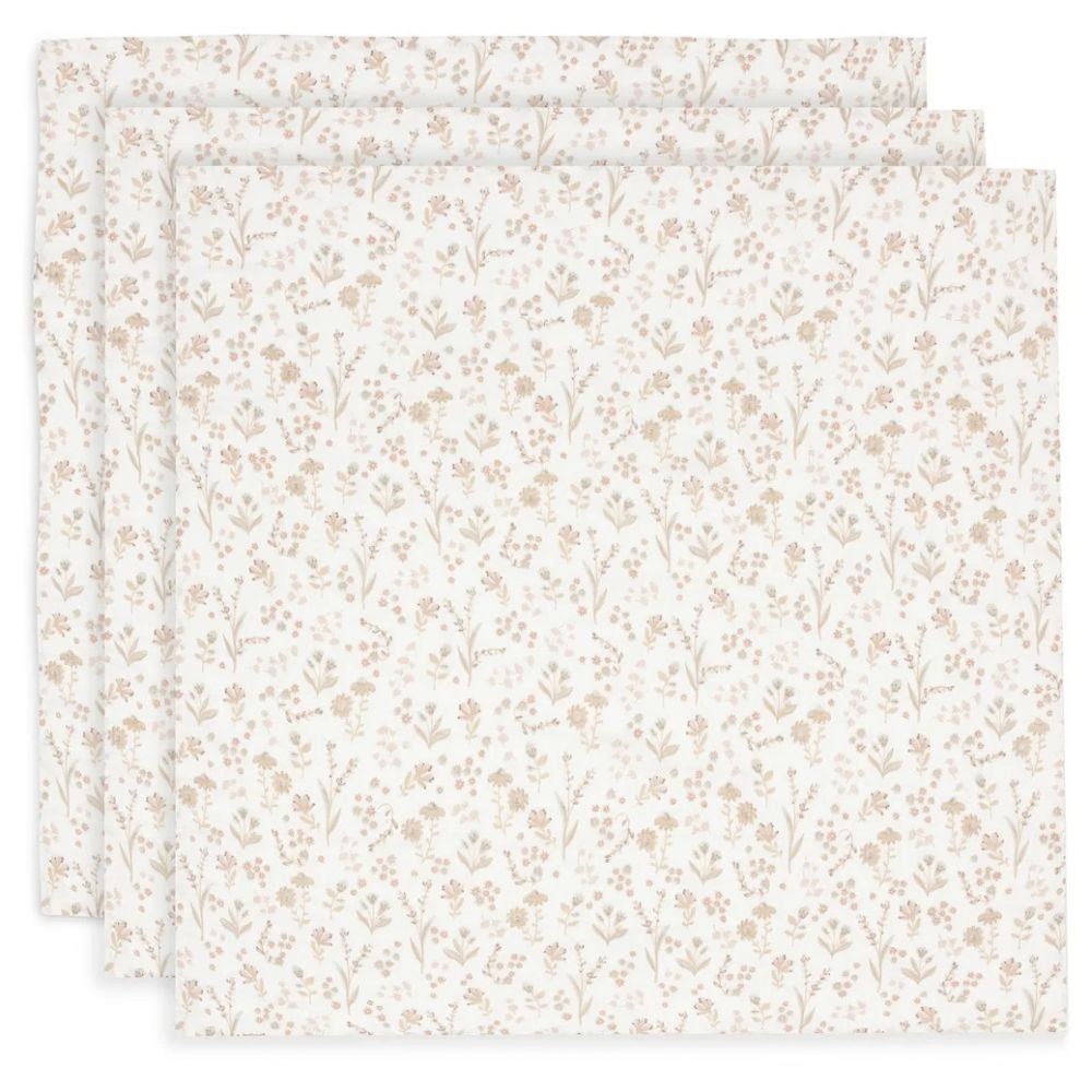 Ollie bebe Jollein. Cloth Muslin / Μουσελίνες – Bloomy – 70×70 cm – Σετ 3 Τεμαχίων